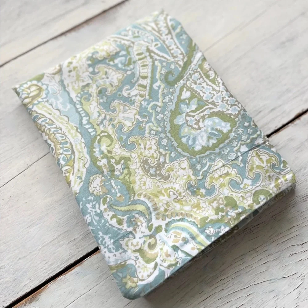1 Pottery Barn Paisley EURO Pillow Sham Sienna Blue/Green 26” Pattern Cotton HTF - Picture 2 of 7
